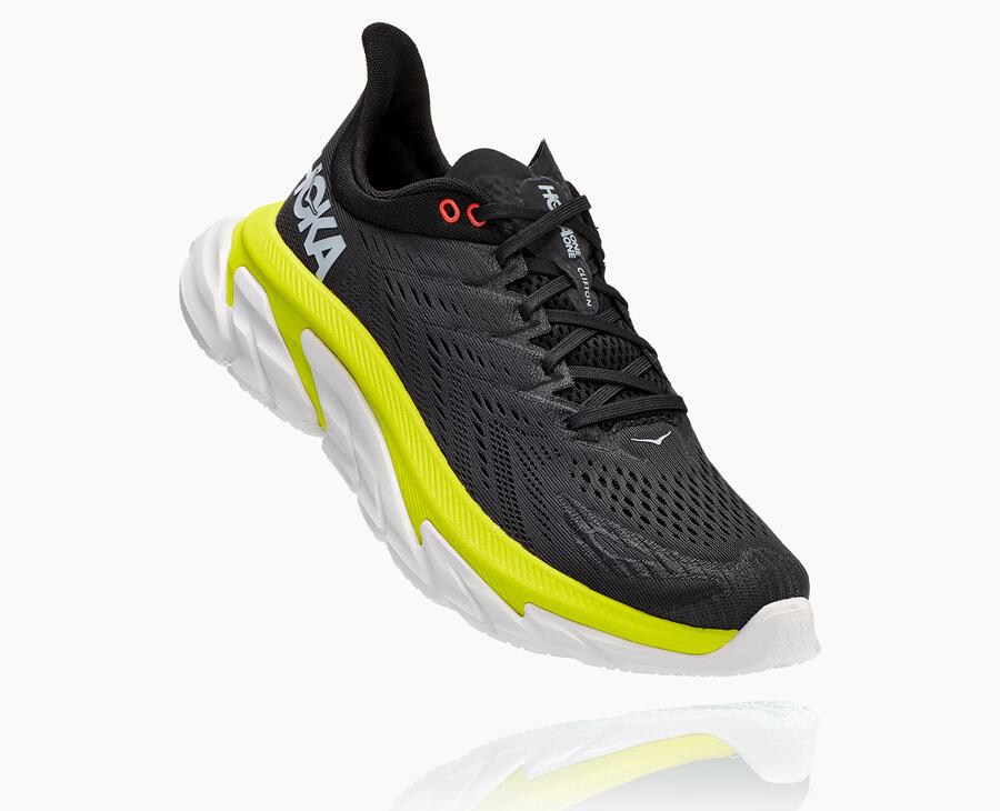 Hoka One One Clifton Edge - Men Running Shoes - Black,Australia ZML-860954